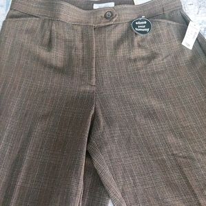 Woman's brown plaid suit pants- BRAND NEW